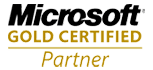 Badge for being a Microsoft Gold-Certified partner